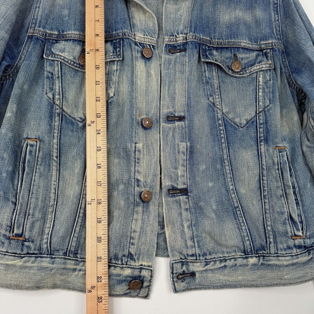 VTG 90s Polo Ralph Lauren Jean Jacket Adult (Large) Blue Denim USA Fabric - Picture 5 of 13